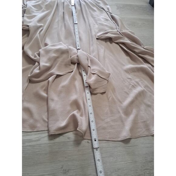 Baltic Born Womens Jennifer Deep V Flutter Sleeve Maxi Dress 3XL XXXL Boho Beige - Picture 13 of 14